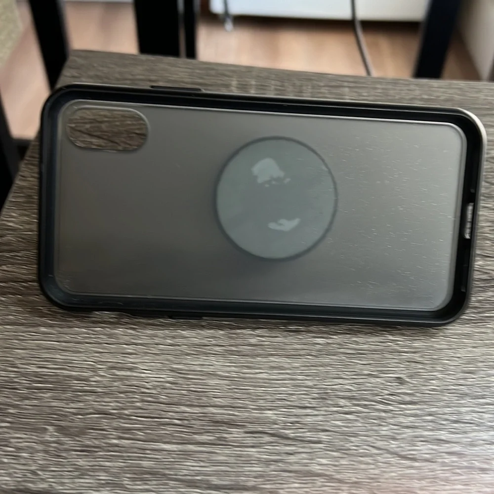 iPhone X case with a galaxy pattern holder